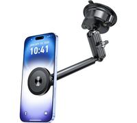 isuke for MagSafe Car Mount, [80+LBS Strongest Suction & Ultra-Durable] [16 Strongest Magnets] Aluminum Alloy Magnetic Phone Holder for Car Dashboard Windshield for iPhone Samsung All Smartphones