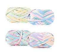 iSuperb 3PCS Chunky T-Shirt Yarn - Super Soft Fabric Cloth Knitting Yarn for Crochet, Knitting, DIY Crafts, Carpet Making & Crochet Fabric Ribbon