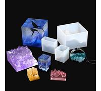 iSuperb 3Pcs Resin Molds Snow Mountain Shaped Silicone Molds Epoxy Resin Casting Mold for DIY Craft Micro Landscape Art