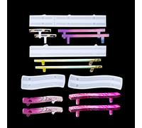 iSuperb 4 PCS Tray Handles Moulds DIY Silicone Resin Handle Mold with 3 Sizes Cylinder and Curved Shaped Epoxy Mould for Making Handles for Serving Board, Agate Platter
