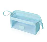 iSuperb Clear Pencil Case Large Boat Transparent Pen Pouch for School & Office, Makeup Pouch Travel Cosmetic Bag Waterproof Storage Bag for Stationery & Makeup 22×11×9cm (Blue)