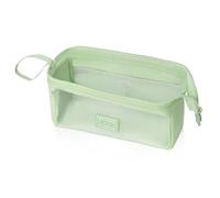 iSuperb Clear Pencil Case Large Boat Transparent Pen Pouch for School & Office, Makeup Pouch Travel Cosmetic Bag Waterproof Storage Bag for Stationery & Makeup 22×11×9cm (Green)
