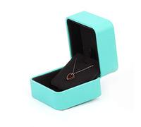 iSuperb Green Pendant Box Pendants Organizer Portable Travel Jewelry Storage Soft Velvet Lined for Pendants, Earrings | Green Ring Gift Box for Men and Women (Pendant Box)