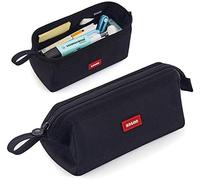 iSuperb Large Pencil Case Boys Pencil Bag Pouch Holder for Girls Portable Office Aesthetic Stationery Makeup Bag for Secondary School Teen Men Women Personalized Pen Bag(Black)