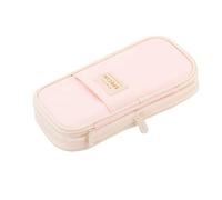 iSuperb Pencil Case Large Capacity Student Pink Pencil Bag Canvas Pencil Pouch for Girls Boys ，Pen Stationery Storage Bag Double Zipper Pencil Organizer School Office