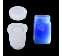 iSuperb Resin Bottle Moulds Storage Box Silicone Molds Square Epoxy Resin Mould with Lid Resin Jars Mold for DIY Jewelry Accessories Storage, Home Decoration