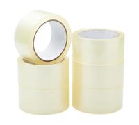 isupli Clear Parcel Packaging Tape 48mm x 66m - Extra Strong Heavy Duty Adhesive for Packing Boxes, Moving House - Includes Bubble Wrap, Tape Measure, and Masking Tape