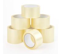 Isupli Clear Parcel Packaging Tape 48mm x 66m - Primium-Quality Packing Tape for Secure Sealing - Durable Brown Tape for Shipping and Moving Boxes - Ideal for Home and Office Use