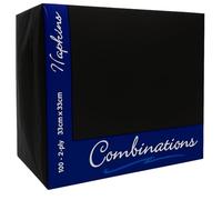 ISUPLI Paper Napkin 100 Pack - Premium Black 2-Ply Disposable Serviettes 33x33cm | Soft, Absorbent Cocktail Napkins for Paper Plates, Tissue Paper, and Sweet Bags