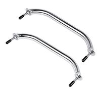 ISURE MARINE 2PCS Boat 316 Stainless Steel 12'' Boat Polished Grab Handle Oval Tube Grab Bar Handrail for Marine Yacht RV