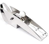 ISURE MARINE AISI 316 Stainless Steel Hinged Self-Launching Bow Anchor Roller with pivoting Dual-Roller 16.5'' for Marine Yacht Docking Accessories