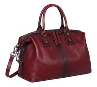 Iswee Genuine Leather Satchel Tote Bag Top Handle Handbag Designer Shoulder Bag Large Capacity Cross Body Bag, Wine, 13.65 (L) x 9.75 (H) x 5.46 (W) inches