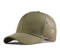 ISWMM Large Head Hat Sports Mesh Breathable XXL Quick Dry Oversize Baseball Cap Big Head Hat Plus 23.6 inches-26.7inches (60-68 cm) Khaki