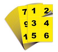 iSYFIX Yellow Consecutive Number Stickers - 1 to 100, 3-inch, 1 Set - Vinyl Self Adhesive Premium Decal, Ideal for Inventory, Storage, Organizing, Boxes, Toolbox, Lockers & More, Indoor/Outdoor