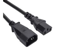 iSynq 2m IEC Power Extension Cable Kettle Male to Female UPS Lead C13