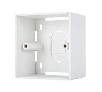 iSynq AV 45mm Single Gang Deep Back Box - White Plastic UK Pattress Box for Euro Module Faceplates, 32mm Deep Mounting Box for AV, Data & Electrical Installations