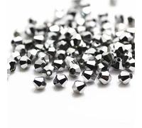 Isywaka 1300pcs 3mm Bicone Silver Crystal Beads for Jewelry Beading Supplies, DIY Beading Projects, Bracelets, Necklaces, Earrings