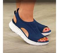 ISZI Orthopedic Sandals for Women Walking Slippers with Arch Support Anti-Slip Slide Sport Sandals-Mesh Upper Breathable Sandal Slip on Flip Flops Washable Slingback Beach Shoes,Blue,EU41/US9