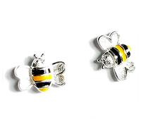 Iszie 925 Sterling Silver Cute Little Bee Enamel Stud Girls Women's Earrings