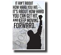 It Ain't About How Hard You Hit... - NEW Motivational Classroom Poster