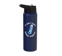 It Ain't Easy Being Wheezy Asthma Inhaler Allergy Sufferer Stainless Steel Insulated Water Bottle