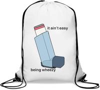It Ain't Easy Being Wheezy Gym Sack Casual Drawstring Bag White