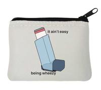 It Ain't Easy Being Wheezy Neoprene Coin Purse Pouch 10x11cm White