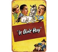 It Ain't Hay Film Movie Poster Retro Metal Tin Sign Wall Home Wall Art Metal Tin Sign,cave,bar,Club, Metal Tin Sign 8x12 Inches