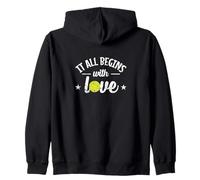 It All Begins With Love Tennis Zip Hoodie