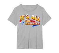 It All in The Reflexes T-Shirt, Women's Plus, Heather Grey, 5X