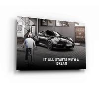 It All Starts With A Dream Motivational Wall Art Canvas Print Office Decor Entrepreneur Quote Inspirational Kid Framed Poster It All starts