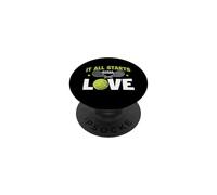 It All Starts With Love - Tennis Player Tennis Lover PopSockets Adhesive PopGrip