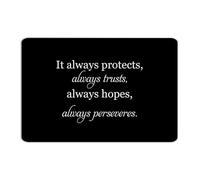 It Always Protects, Always Trusts, Always Hopes Metal Signs Outdoor 8x12 Inch Farmhouse Dining Room Living Room Yard Man Cave Decor Metal Plaque Wall Art Plaques for Office