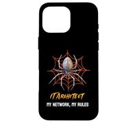IT Architect: My Network, My Rules Funny Spider Web Case for iPhone 16 Pro Max