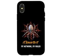 IT Architect: My Network, My Rules Funny Spider Web Case for iPhone X/XS