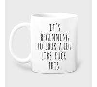 It Beginning to Look A Lot Like F K This Mug Quarantine Social Distance Gift Novelty Ceramic Coffee Mugs Cup Ceramic Tea for Mom Dad Friend Wife Husband 11Oz