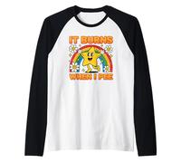 It Burns When I Pee Y2K Ironic Sarcastic Saying Embarrassing Raglan Baseball Tee