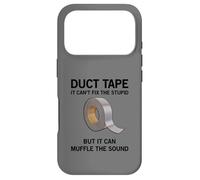 It can't fix the stupid, but it can muffle.. funny duct tape Case for iPhone 17 Pro