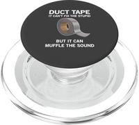 It can't fix the stupid, but it can muffle.. funny duct tape PopSockets PopGrip for MagSafe
