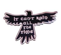 It Can't Rain All The Time Enamel Pin Little Black Eagle Badge Brooch Jewelry Accessories