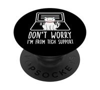 IT cat computer scientist motif for cat owners PopSockets Adhesive PopGrip