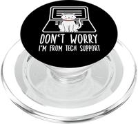 IT cat computer scientist motif for cat owners PopSockets PopGrip for MagSafe
