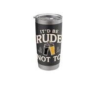 It’d Be Rude Not to Funny Aussie Saying Stainless Steel Insulated Tumbler