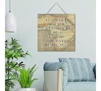 It Doesn't Matter Where You're Going It's Who You Have Beside You Vintage Wall Décor Wooden Signs 12x12 Inch Old Map Vintage Country Wall Art Wood Plaque with Sayings Home Decor for Living Room Office