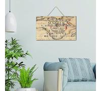 It Doesn't Matter Where You're Going It's Who You Have Beside You Wood Sign Rustic Offices Shelf Décor Wooden Signs Rustic Historical Watercolor Travel Map Wood Sign for Bedroom Dinning Room 6x10