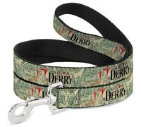IT Dog Leash | It Welcome To Derry Forest Scenery and Logo Beige Greens Durable Stylish For Walks