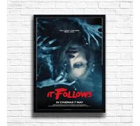 It Follows, Horror Movie Print, Scary Thriller Film Poster, A4 and A3 Size Frame Options Available,Great Home, Pub, Café, Bar Wall Art Print, House gift for horror lovers (A3 Framed (Black))