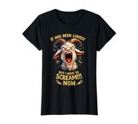 It Has Been Lovely But I Have to Scream Now Screaming Goat Value Graphic T-Shirt, Women, Black, M