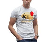 It Horror Movie Welcome to Derry Mein Inspired by Novel of Stephen King Men's White T-Shirt Size L