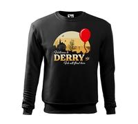 It Horror Movie Welcome to Derry Mein Inspired by Novel of Stephen King Unisex Black Sweater Size L
